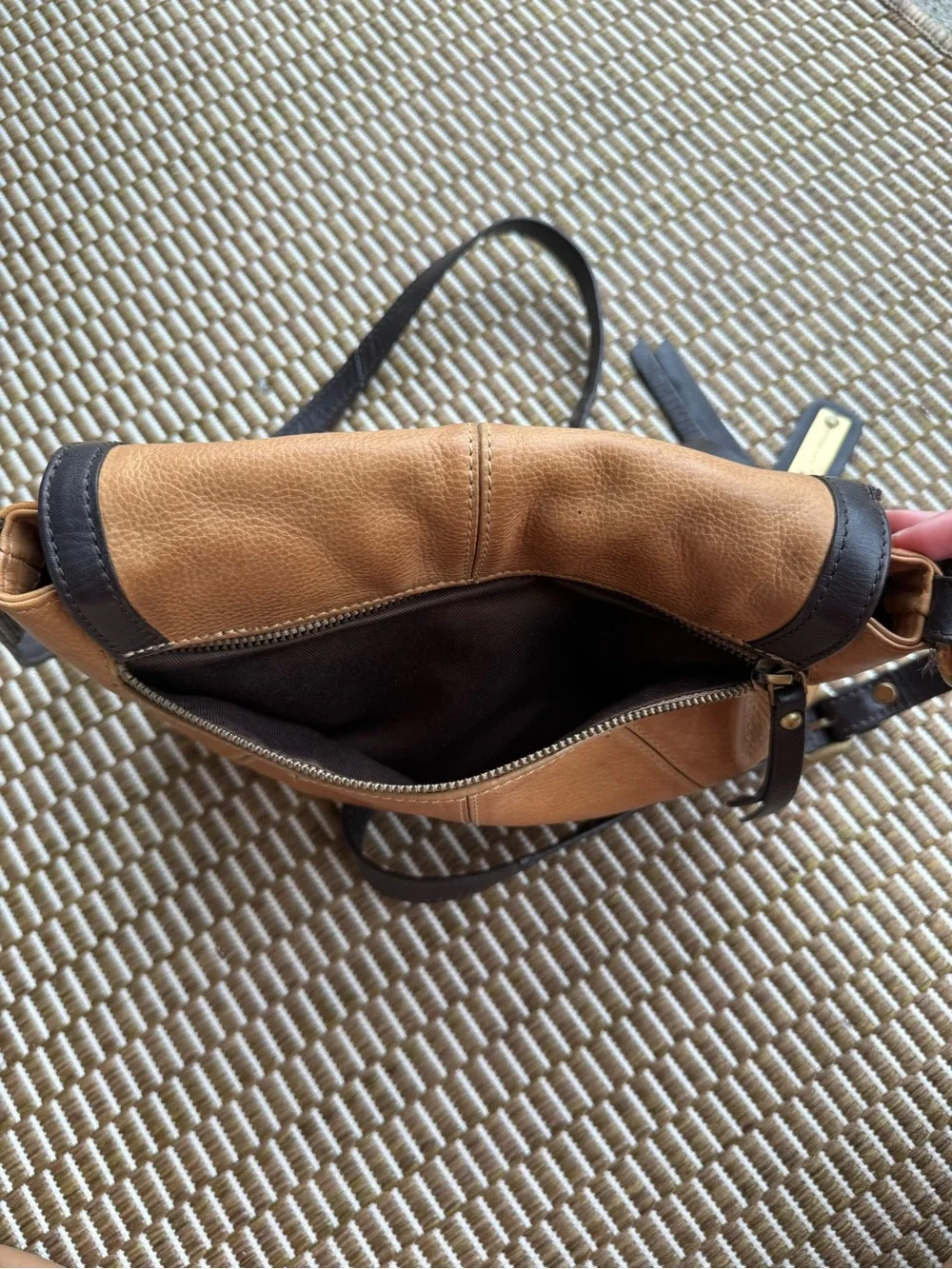 Lucky Brand Genuine Leather Crossbody/Saddle Bag